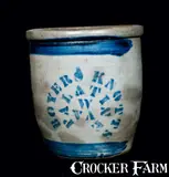 Boyers & Knotts, BOYERS & KNOTTS / PALATINE, W. VA Stoneware Cream Jar, circa 1875, Stoneware