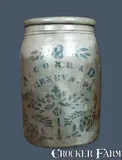 A. Conrad, A. CONRAD / NEW GENEVA, PA Two-Gallon Stoneware Crock, circa 1875, Stoneware