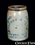 Weyman & Bro, WEYMAN & BRO. / PITTSBURGH, PA Stoneware Snuff Jar, circa 1875, Stoneware