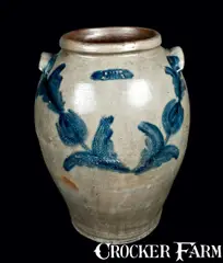R. Butt, Large Ovoid Stoneware Crock Impressed R. BUTT / W. CITY, D.C., Richard Butt, Washington, DC, circa 1835, Stoneware