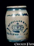 D. F. Haynes, D. F. HAYNES / BALTIMORE Stoneware Advertising Crock, circa 1875, Stoneware
