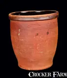 John Bell, Redware Cream Jar Signed JOHN BELL / WAYNESBORO