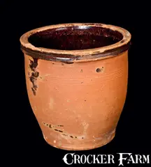 Bacher & Kern, Rare BACHER & KERN / WINCHESTER, VA Redware Jar, circa 1882, Redware