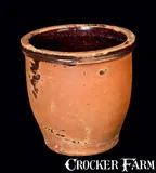 Bacher & Kern, Rare BACHER & KERN / WINCHESTER, VA Redware Jar, circa 1882, Redware