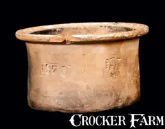 Ott, Rare OTT / FREDK. / MD / 1878 Redware Chimney Flue, 1878, Redware