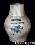 J. Remmey, Extremely Rare Incised Stoneware Pitcher, J. REMMEY / MANHATTAN - WELLS / NEW YORK