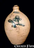 New York, Scarce Ovoid Stoneware Jug Impressed G. LENT / TROY (New York), circa 1815, Stoneware