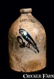 F. B. Norton, F. B. NORTON / WORCESTER, MA Stoneware Jug with Bird, circa 1870, Stoneware