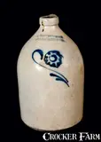 J. Norton, J. NORTON / BENNINGTON Stoneware Jug with Flower, circa 1850, Stoneware