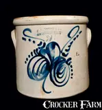 F. B. Norton, F. B. NORTON / WORCESTER, MA Stoneware Crock, circa 1870, Stoneware