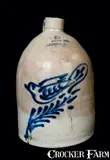 F. B. Norton Sons, F.B. NORTON SONS. / WORCESTER, MASS. Stoneware Jug with Dove Decoration, circa 1880, Stoneware