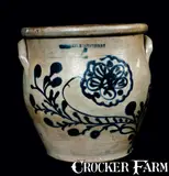 William Roberts, W. ROBERTS / BINGHAMTON Stoneware Crock, Four-Gallon, circa 1870, Stoneware