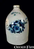 J. Norton & Co., J. NORTON & CO. / BENNINGTON, VT. Stoneware Jug with Floral Decoration