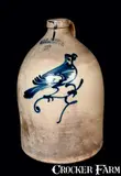 J. & E. NORTON / BENNINGTON, VT Stoneware Bird Jug by J. & E. Norton, circa 1855, Stoneware, sold Oct 2011