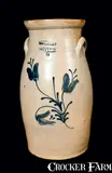 M. Woodruff, M. WOODRUFF / CORTLAND Stoneware Churn, Six-Gallon