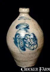 J. Heiser, J. HEISER / BUFFALO, NY Stoneware Jug with Slip-Trailed Decoration, circa 1852-1856, Stoneware