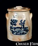 R. & B. Diebboll, R. & B. DIEBBOLL / WASHINGTON, MI Contemporary Stoneware Crock with Deer, late 20th century, Stoneware
