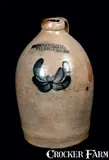COWDEN & WILCOX / HARRISBURG, PA Stoneware Jug by Cowden & Wilcox, circa 1865, Stoneware, sold Oct 2011