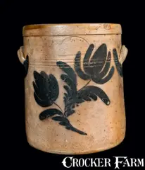 T.S. Balsley, Rare T. S. BALSLEY / DETROIT Stoneware Crock, third quarter 19th century, Stoneware