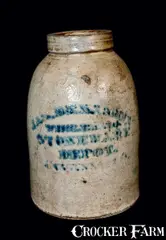 Jas. Benjamin, JAS. BENJAMIN / CINCINNATI, OH Stoneware Handled Canning Jar, late 19th century, Stoneware