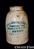 Jas. Benjamin, JAS. BENJAMIN / CINCINNATI, OH Stoneware Handled Canning Jar, late 19th century, Stoneware