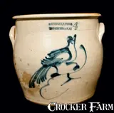Riedinger & Caire, RIEDINGER & CAIRE / POUGHKEEPSIE, NY Stoneware Bird Crock