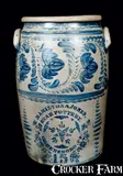 Hamilton & Jones Star Pottery, Monumental HAMILTON & JONES / STAR POTTERY 15 Gal. Stoneware Crock, circa 1875, Stoneware