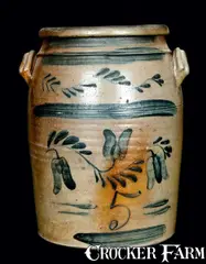 Offord & Federer, Extremely Rare OFFORD & FEDERER / WEST BROWNSVILLE, PA Stoneware Crock, circa 1860-1862, Stoneware