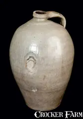 N. Clark, Stoneware Jug Signed N. CLARK / PARKERSBURG (WV), circa 1850, Stoneware