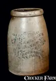 Hamilton & Jones, HAMILTON & JONES / GREENSBORO, PA Stoneware Canning Jar, circa 1875, Stoneware