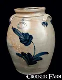 Samuel Irvine, 2 Gal. SAMUEL IRVINE / NEWVILLE, PA Stoneware Crock, circa 1865, Stoneware