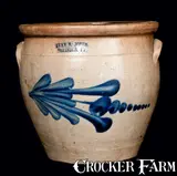 EVAN R. JONES / PITTSTON, PA Stoneware Cream Jar by Evan R. Jones, circa 1875, Stoneware, sold Jul 2011