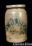 J.M. Harden, J.M. HARDEN / PALATINE, WV Stoneware Crock, circa 1875, Stoneware