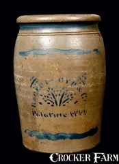 Lloyd & Co., RAGER, LLOYD & CO. / PALATINE, WV Stoneware Crock, circa 1875, Stoneware