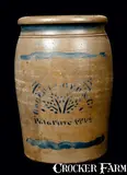 Lloyd & Co., RAGER, LLOYD & CO. / PALATINE, WV Stoneware Crock, circa 1875, Stoneware