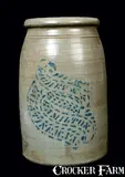 Richey & Hamilton, RICHEY & HAMILTON / PALATINE, WV Stoneware Canning Jar, circa 1875, Stoneware