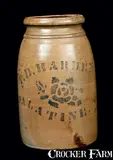 T.D. Harden, T. D. HARDEN / PALATINE, WV Stoneware Canning Jar, circa 1875, Stoneware