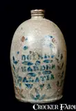Boyers & Harden, BOYERS & HARDEN / PALATINE, WV Stoneware Jug, circa 1875, Stoneware