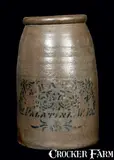 J.M. Harden, J. M HARDEN / PALATINE, W. VA Stoneware Canning Jar, circa 1875, Stoneware