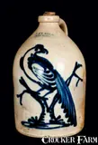 J. & E. Norton, J. & E. NORTON / BENNINGTON, VT. Stoneware Jug w/ Pheasant on Stump, circa 1855, Stoneware