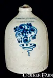 E. Warner, WM-E. WARNER / WEST-TROY, New York Stoneware Jug, circa 1850, Stoneware