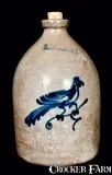 F.B. NORTON & CO. / WORCESTER, MASS. Bird Jug by F. B. Norton & Co, circa 1870, Stoneware, sold Mar 2011