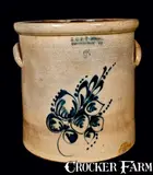 E. & L.P. NORTON / BENNINGTON, VT. Stoneware Crock w/ Foliate Design by E & L P Norton, circa 1870, Stoneware, sold Mar 2011