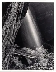 Monte Nagler, Untitled, Gelatin Silver Print 1989, "Emerald Pool Falls, Zion National Park, UT"