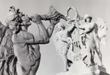 Christine de Grancy, Boreas and Genii on the roof of the Burgtheater, Vienna 1980, 1980, Vintage silver print on double weight semi-matte paper