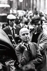 Alain Nogues, Henri Cartier-Bresson witnessing Odéon theater evacuation, Paris 1968, 1968, Gelatin silver print, printed in the 1990s on double-weight, semi-matte paper