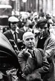 Alain Nogues, Henri Cartier-Bresson witnessing Odéon theater evacuation, Paris 1968, 1968, Gelatin silver print, printed in the 1990s on double-weight, semi-matte paper