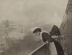 Constant Puyo, Montmartre, Paris 1906, 1906, Half-tone print (monochrome black), printed in 1906 for "Camera Work 16", mounted on Japanese paper as well as on the original page of the same size c