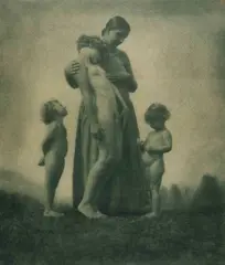 Rudolf Koppitz, Genesen, 1923, Large format vintage bromoil transfer print on matte paper