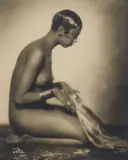 Dora Kallmus, Josephine Baker, Paris 1928, 1928, Vintage silver print on matte postcard paper